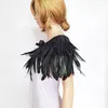 Scarves Gothic Rooster Feather Shawl Shrug Collar Bridal Bridesmaid Wedding Cape Wrap Evening Fancy Dress Party Props Carnival