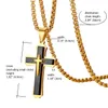 Pendentif Colliers BONISKISS Acier Inoxydable Couleur Argent Collier Croix de Pâques pour Hommes Unique Crucifix Mâle Suspension Pendentif Chaîne Tour de Cou Colar G230206