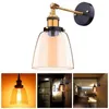 Wall Lamp 2X Attic Retro Oval Transparent Glass Design Vintage Industrial Home Light Metal Base