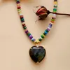 Hänge halsband andliga stenar pärlor hjärta hänge energibalans halsband designer kvinnor strand krage choker halsband bröllop smycken g230206