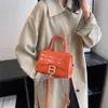 2023 Purses Clearance Outlet Online Sale New Hourglass Women's Bright Leather Personalized One-Shoulder Portable Messenger Alligator Small Square Bag