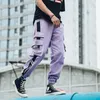Pantalones de hombre Harajuku Cargo hombres Streetwear Casual cintura elástica Joggers pantalones 2023 Colorblock Hip Hop Harem PantsMen's