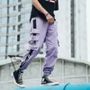 Men's Pants Harajuku Cargo Men Streetwear Casual Elastic Waist Joggers Trousers 2023 Colorblock Hip Hop Harem PantsMen's