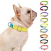 Dog Collars Pet Collar Fashion Hit Color Polyester-Cotton Webbing Traction Neck Adjustable Matching Training Supplies