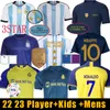 2022 Argentina soccer Jerseys 3 Stars French MBAPPE Al Nassr FC RonALDos 7 football shirt CR7 SPECIAL player alvarez Maillot de foot Maillots kids kit