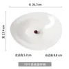 Plates Egg-shaped Bowl Inclined Artistic Conception Cold Dish Soup White El High-grade Special-shaped Ceramic Tableware