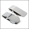 Money Clips Mens Stainless Steel Alloy Circar Bill Card Clip Perfect For Personalized Gift 470 H1 Drop Delivery Jewelry Dh1Cw