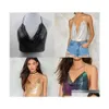 Autres accessoires de mode Glam Mesh Body Chain Bra Metal Sequin Femmes Sexy Beach Summer Bijoux 471 H1 Drop Livraison Dhvlm