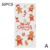 Christmas Decorations 50Pcs Transparent Candy Plastic Bag Biscuit Baking Wedding Birthday Party Gift DecorationChristmas DecorationsChristma