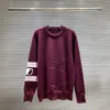 xinxinbuy Men designer hoodie Sweater Letters jacquard cotton casual fashion women black red M-2XL