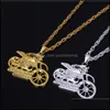 Collane con ciondolo Gioielli Hip Hop Punk Vintage Gotico Acciaio Moto Motor Bike Eccesso di velocità Collana Yzedibleshop Drop Delivery Pendant Dhyz7