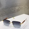 금속/갈색 그라디언트 스퀘어 선글라스 남성용 디자이너 안경 태양 음영 야외 UV400 보호 안경 상자