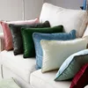 Pillow /Decorative Solid Color Rectangle Velvet Fabric Cover Household Soft Simple Modern Pillowcases Home Living Room Chair