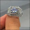 Paar Ringe Vergoldet Sier Diamant Ring Für Männer Rock Schmuck Anillo Esmaltado Bague Diamant Bizuteria 818 R2 Drop Lieferung Dhowu