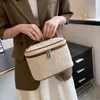 Nethong alta bellezza paglia borsa cosmetica di grande capacità borsa da viaggio portaoggetti portatile scatola cosmetica serie Sen