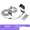 Tiras de LED 10m 15m 20m RGB Light Light Light DC12V 2835 5050 Tape Bluetooth Music Controller Add Power Aadapter Drop Deliver