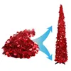 Christmas Decorations Tall Skinny Pencil Tinsel Trees With Stand