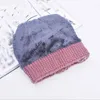 Bonsons de bonnet / crâne Caps ymsaid 2023 hiver classique fleur fleur de fourrure épaisse chapeau de bord dames tricots chapeaux automne femelle tricot beanie1