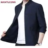 Herrenjacken MANTLCONX est Solid Business Herrenjacke Männlich Slim Fit Oberbekleidung Herren Zip Up Jacke Herren Frühling Dünne Jacke Herrenbekleidung 4XL 230204