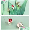 Stud Cute 1Cm Red Ladybug Earrings Price Fashion Jewelry For Girls Women Korean Style Jewellery Styal Drop Delivery Dhyhp