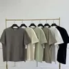 Essential mens T Shirts 가슴 편지 라미네이트 프린트 Ess 반팔 하이 스트리트 루즈 오버 사이즈 캐주얼 티셔츠 코튼 탑스