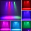 LED -effekter par 18W RGB -scenljus med DMX512 f￶r disco DJ -projektor Hine Party Decoration Lighting Drop Delivery Lights DHUT0