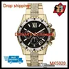 100% Original Japan Movement Drop Linding Everest Gunmetal Diamond Glitz Watch MK5828 MK5829 MK58752710