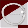 Braccialetti con ciondoli Bracciale con ciondoli a scatto per donna Braccialetto 925 Ale Infinity Snake Sterling Sier Yzedibleshop Drop Delivery Jewelry Dhusa