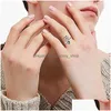 Band Rings Fashion Jewelry Frog Ring Crystal Opening Adjustable Animal Drop Delivery Dhofg