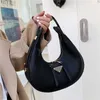popular fashion handbag texture lychee pattern crescent bag simple armpit bag shoulder bag
