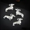 매력 Lovely Dog Pendants Jewelry Jewelry Charm Fit 목걸이 팔찌 Keychain Sliver Gold Color Diy Making Drop Delivery Fodings Comp DHIQB