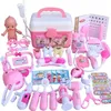 Food Kitchens Play Food Doctor Set for kids Pretend Play Girls Roleplaying Games Hospital Accessorie Kit Nurse Tools Bag Toys children