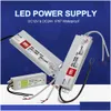 محولات الإضاءة LED DRIVER DC12V 24V IP67 مقاوم للماء للضوء في الهواء الطلق 12V إمدادات الطاقة 10W 20W 45W 60W 100W 200W 300W DRO DHPQB