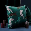 Travesseiro /capa de veludo vintage decorativa estampa de estampa de leopardo para casa de luxo de luxo cadeira de cadeira de decoração de decoração de decoração