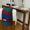 Scarves Online Celebrity Rainbow Scarf Wool Women's Luxury Shawl Knit Fashion Warm Winter Preppy Student Oversized Big