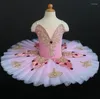 Stage Wear Pink Blue Professional Ballet Tutu Gymnastic Dancing Dress Adult Swan Lake Costume Leotards For Women Kid