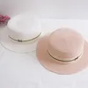 Wide Brim Hats Summer Women's Boater Beach femelle Casual Panama Hat Lady Classic Flat Bowknot Paille Soleil Fedorawide Oliv22