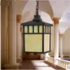 Lampes suspendues Chine Simple Lustre Carré En Plein Air Humidité Villa Jardin Lumières Atmosphère Balcon Couloir En Aluminium Lampe ZL524