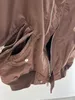 2023 Fall-Flight men's pilot jacket black brown embroidered baseball jacket with zipper