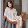 Scarves 2023 Autumn Winter Scarf Korean Warm Women's Shawl Bib Imitation Cashmere Printed