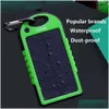 Accessori solari Haoxin Pannello LED Portatile impermeabile Power Bank 12000Mah Doppia batteria USB Caricatore per cellulare Luci di consegna goccia Dhoz5