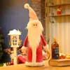 Décorations de Noël Poupées de grande taille Rétractable Père Noël Bonhomme de neige Jouets Figurines de Noël Cadeau pour enfant Ornement d'arbre rouge NavidadChristmas