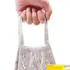 Shopping Bag Reusable Cotton String Grocery Mesh Produce Hand Totes Fruit Vegetable Storage for Grocery Shopping Outdoor