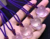 Подвесные ожерелья подлинный мадагаскар розовый звездный свет естественный кварцевый кристаллический ожерелье женское ожерелье 35x24x11 мм
