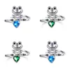 Bandringar Fashion Jewelry Frog Ring Crystal Opening Justerbar Animal Drop Delivery Dhofg