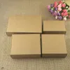 Opakowanie prezentowe 50pclot Kraft Paper Packing Boxes puste mydelniczka biżuteria Wedding CandyCarftaCressors Storage 230206