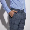 Men's Suits Blazers Chemises Sur Mesure de Qualite Custom Made Dress Shirts Long Sleeve Light Blue Summer Tailored Office 230206