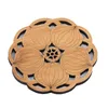 Table Mats Lotus Bamboo Cup Coasters Mat Coffee Mug Tea Pad Dining Fashion Soft Wooden Placemats Desktop Non-slip