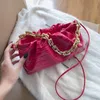 Borse da sera Retro Alligatore PU Crossbody Donna Nuvola Pieghettata Catena Borsa a tracolla 2023 Elegante Borsa da donna sotto le ascelle Cerniera Totes FemmeEvenin