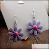 Dangle Chandelier Unique Design Personality Resin Daisy Pendant Earring For Women Girls Fashion Colorf Flowers Drop Jewelry Gift D Dhyts